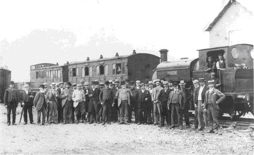 The inaugural passenger train when the Joint Railway was opened