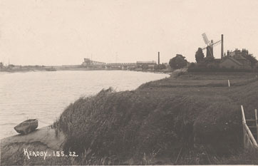 River Trent with windmill and bridge